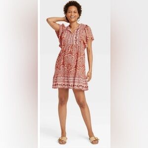 Knox Rose Red Patterned Dress